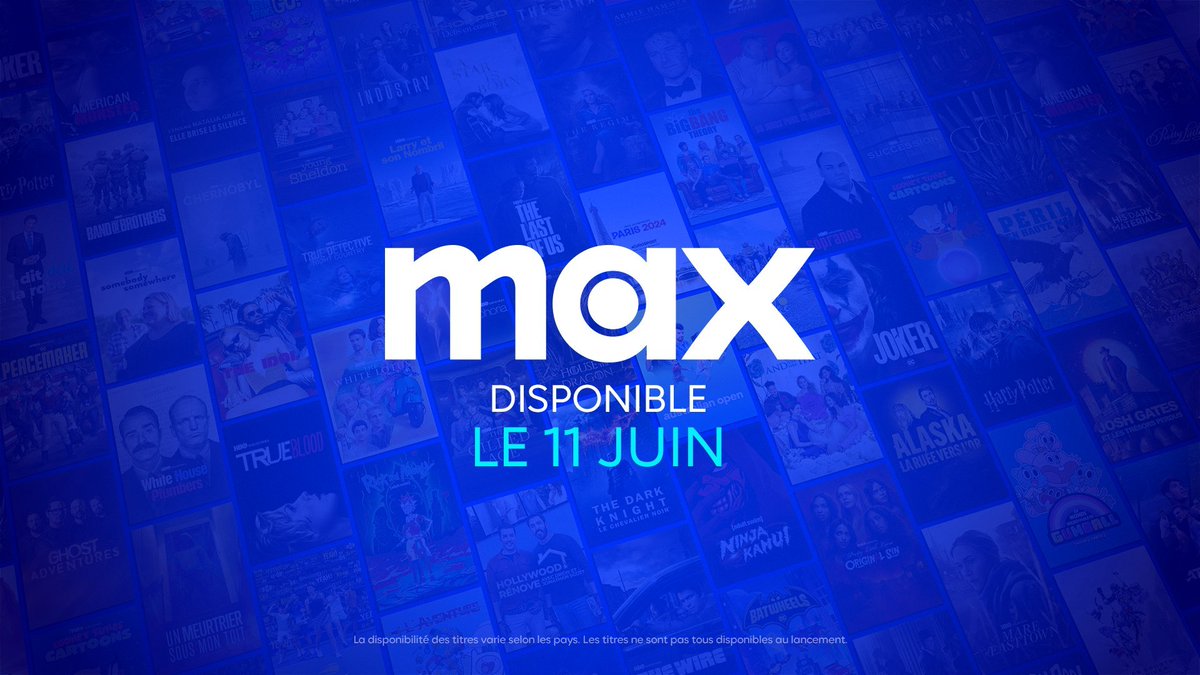 La plateforme MAX de Warner Bros Discovery arrive en France le 11 juin ! Il y aura 3 formules d'abonnement : - Basique avec pub (2 appareils, 1080p) : 5,99€/mois - Standard (2 appareils, 1080p) : 9,99€/mois - Premium (4 appareils, 4K, son Dolby Atmos) : 13,99€/mois