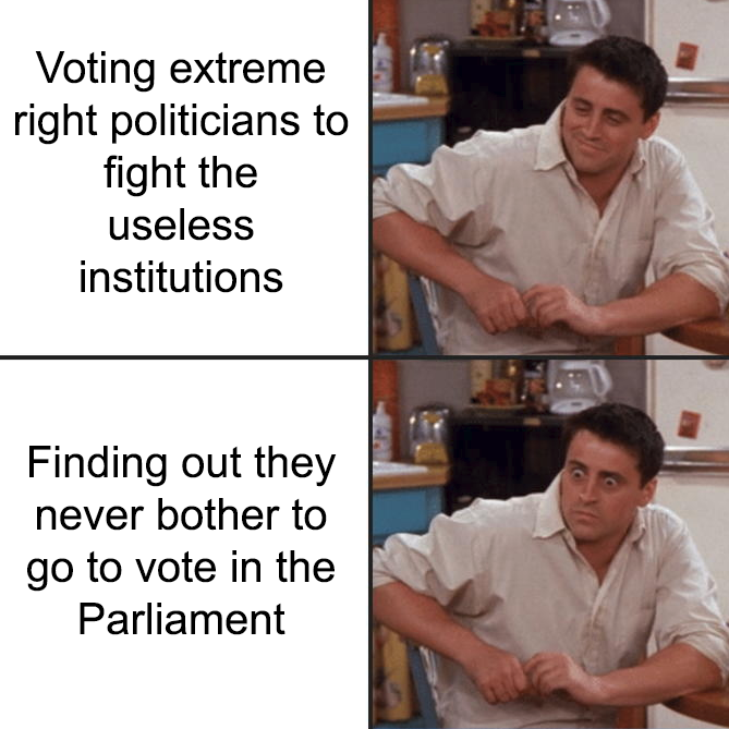 Fun fact: they get paid to do nothing.
Say no to poopulism.