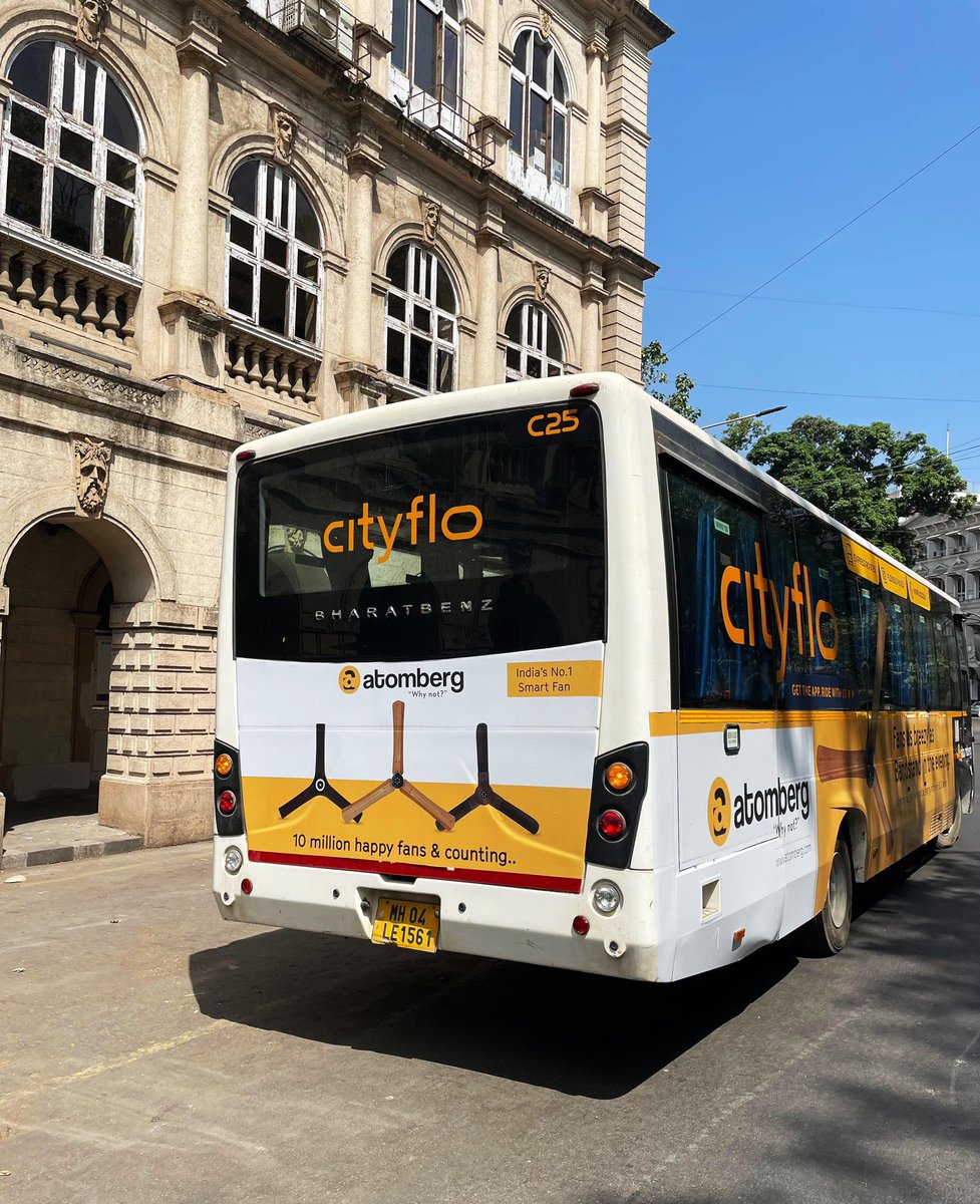 Tried a new form of media. Fresh media, relatively clutter free

75 Cityflo buses in Mumbai with Atomberg branding

Fans that are as breezy as Marine Drive, as silent as Wankhede when Sachin got out and as smart as Mumbaikars