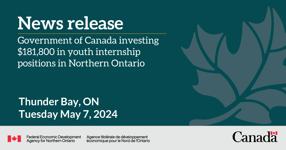 Check out how #FedNor is supporting young talent in #NorthernOntario and driving innovation and research in our region: bit.ly/3UuSrmm