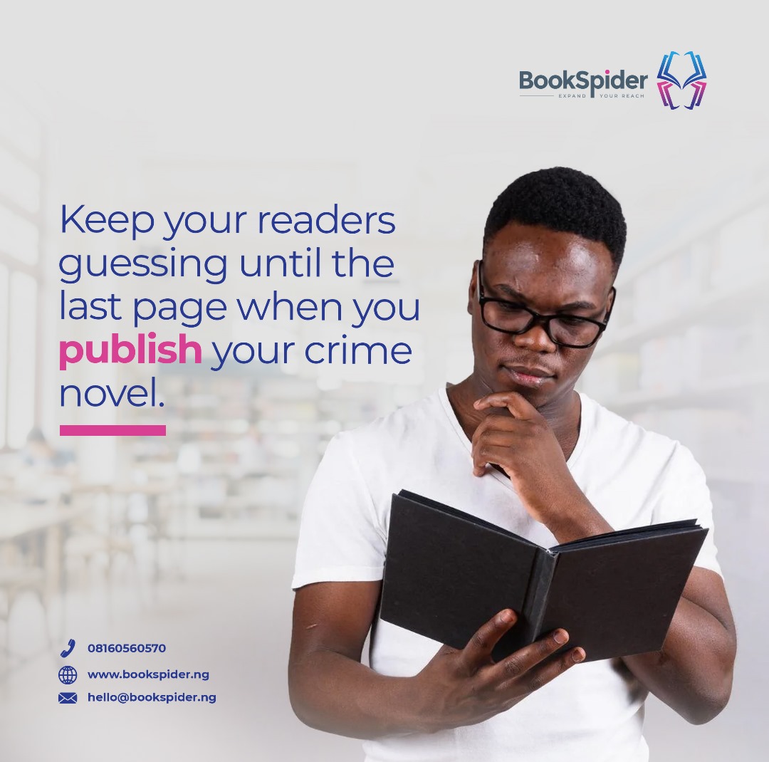 As an author, the goal isn't just to write, but to captivate readers with your words. 

So, when writing a Crime novels always keep your readers hooked till they drop the book. 

 Hope this tip helps

#bookspider #publishingcompany #booktips #novels