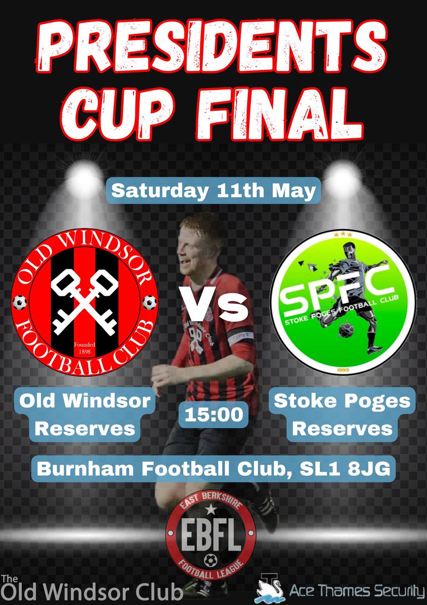 The ressies fixture this Saturday is the @EastBerkshireFL Presidents Cup final against @StokePogesFC reserves taking place @BurnhamFC1878. #UpTheOss 🔴⚫️