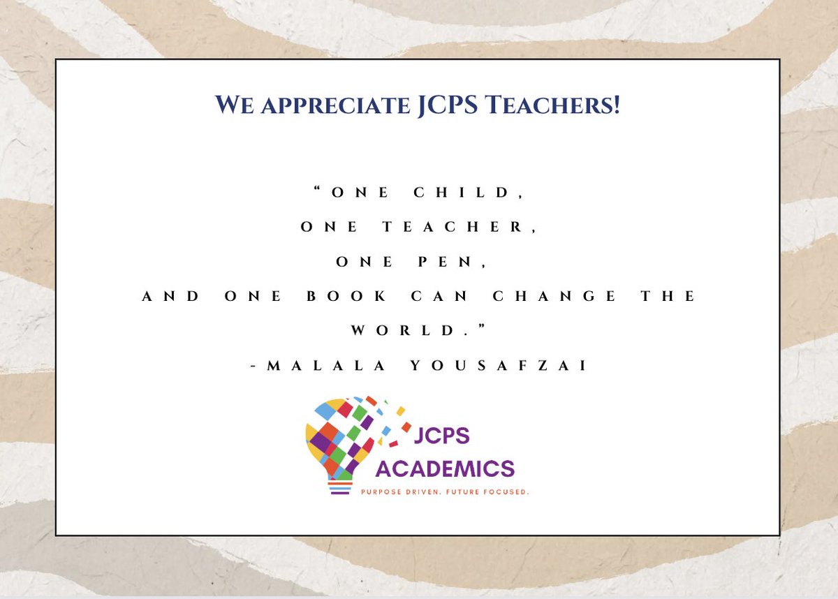 It is Teacher's Appreciation Day! Thank you to our rockstar JCPS teachers!