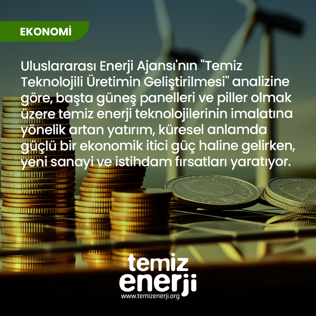 Rapor: Temiz enerji teknolojileri üretimine yapılan yatırımlar ekonominin itici gücü oluyor

Haberin tamamını okumak için bağlantıya tıklayabilirsiniz.
temizenerji.org/2024/05/07/rap…

#temizenerji #yenilenebilirenerji #sürdürülebilirlik #yeşilenerji #enerjiverimliliği #enerjidepolama