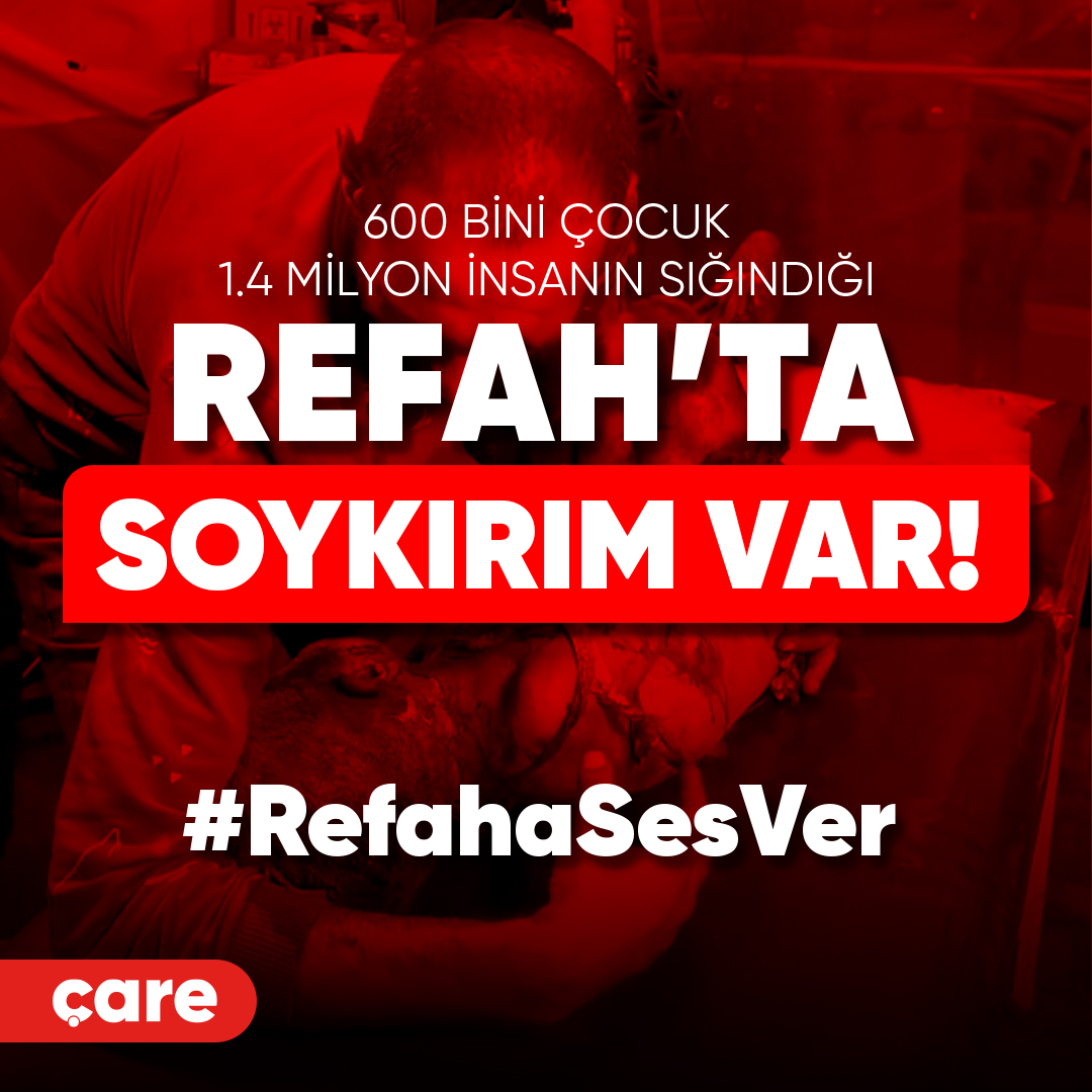 600 bini çocuk 1.4 milyon insanın sığındığı Refah'ta soykırım yapılıyor. #RefahaSesVer