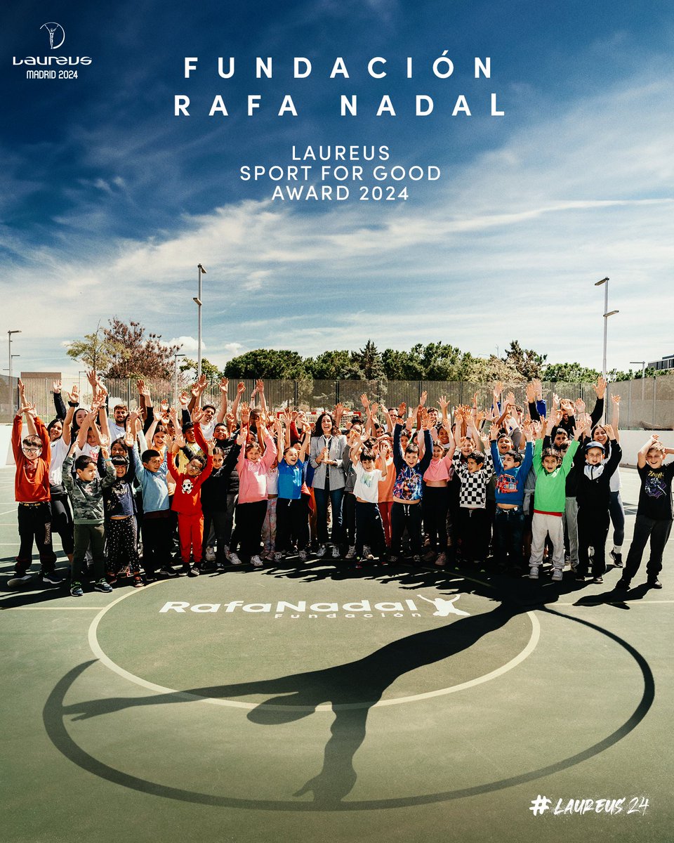 La Fundación Rafa Nadal recibió el Laureus Sport for Good 2024 en los Laureus World Sports Awards en Madrid. 🏆 Este inspirador programa trabaja con más de 1.000 jóvenes por año en España e India a través de cinco proyectos diferentes y ayuda a lograr un cambio significativo a