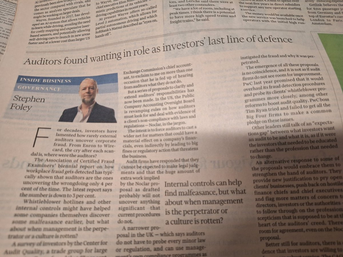 The #FinancialSector a threat to security of us all: just 3% of what uncovered found by auditors!

#Fraud #Corruption #RuleofLaw