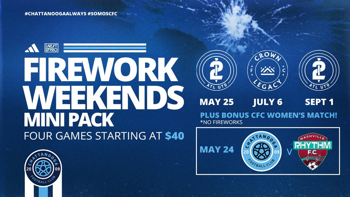 🎆 Fireworks are BACK and brighter than ever! 🎆 Introducing Firework Weekends: enjoy 4️⃣ thrilling games and get a bonus match—all for just $40! Secure your tickets now! hubs.li/Q02wlGTW0