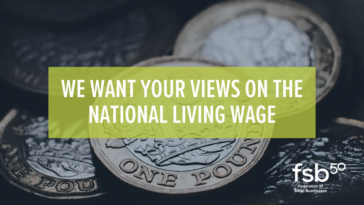 Are you self-employed or a small business owner? Then we want your thoughts on the National Living Wage 💷 Respond to this survey by 9.30am on Mon 13 May to help us understand how your business responded to this year’s increase. fsbbigvoice.co.uk/NLW2024 #SmallBusinessBigVoice
