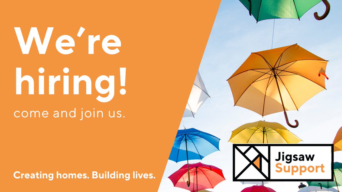 We are hiring! Take a look at our website for a wide range of roles across Jigsaw Support @JigsawHG. Come and join us! Creating homes. Building lives. careers.jigsawhomes.org.uk/jobs/jigsaw-su…