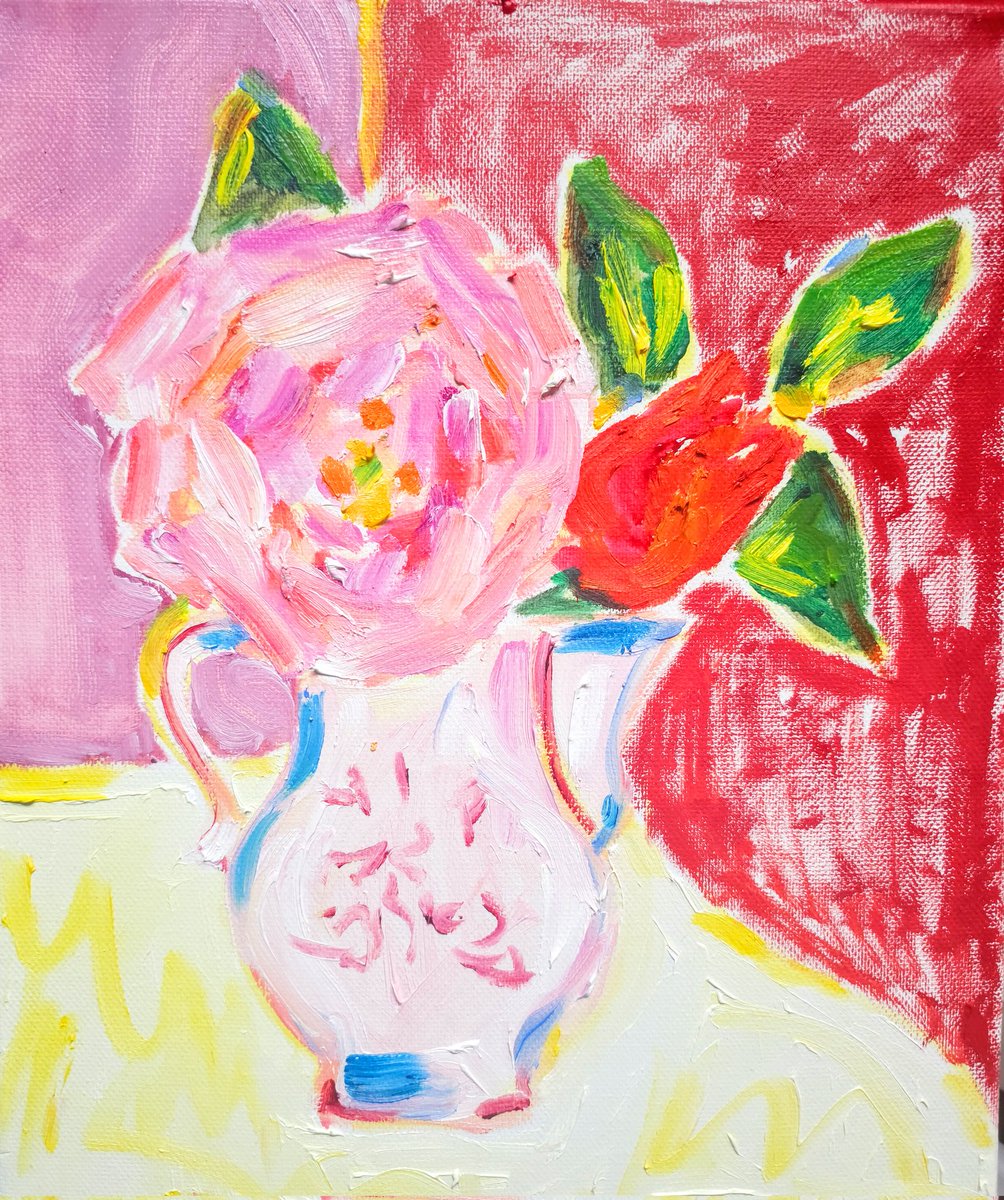 Flowers, Tamara Jare, oil on canvas, 2024 #art #painting #flowers