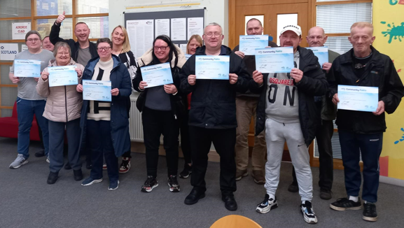 The Airdrie walking group have been working towards the Paths For All walking Award.
Their certificates arrived today and all are very happy to have achieved the award.
#BecauseOfCLD #AdultLearningMatters @nlcpeople