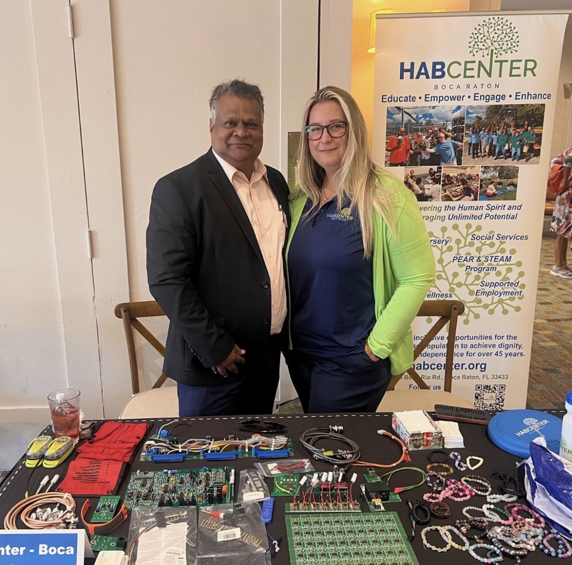 Joe Rengen, Operations Manager, and Magda Marin, Supported Employment Coordinator, attended the 2024 Boca Chamber's Spring Business Expo to connect with fellow Chamber members, meet potential clients and vendors, and learn about business trends.