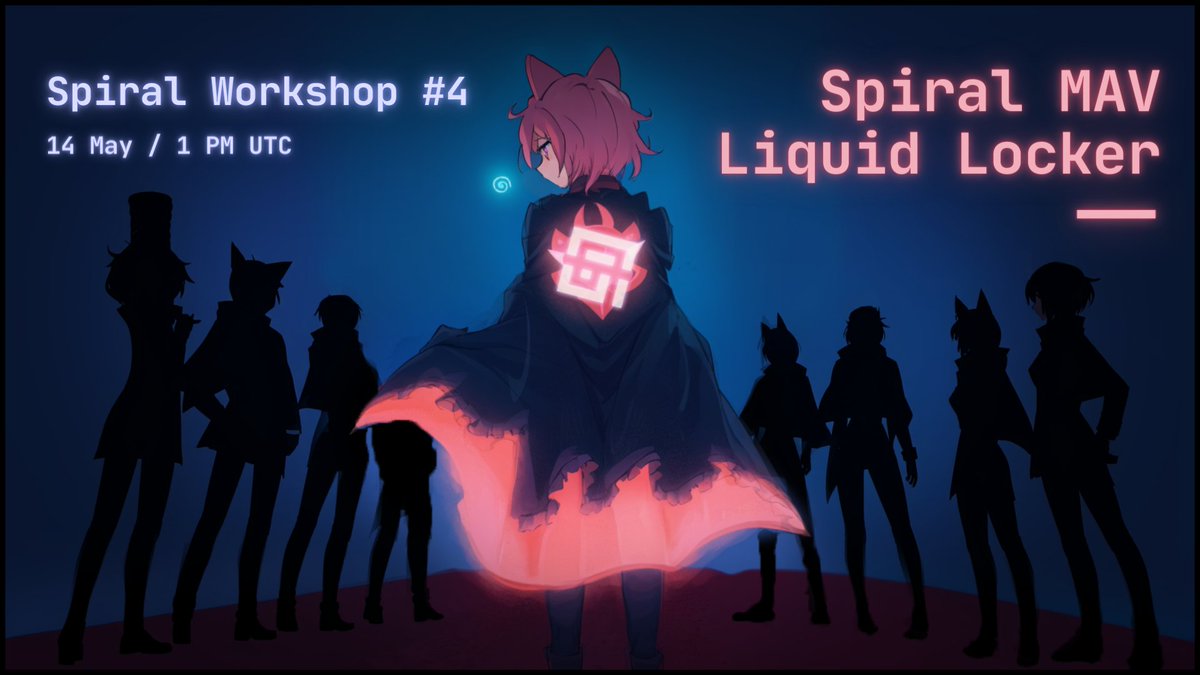 We invite everyone to participate in Spiral Workshop #4 where we will cover MAV Liquid Locker tool in detail 🔒🌀 🌟Guests from @mavprotocol, @aw31415926 and @docofsteel will discuss Maverick V2 innovations and what it means for Spiral DAO community members. 📍Join the…