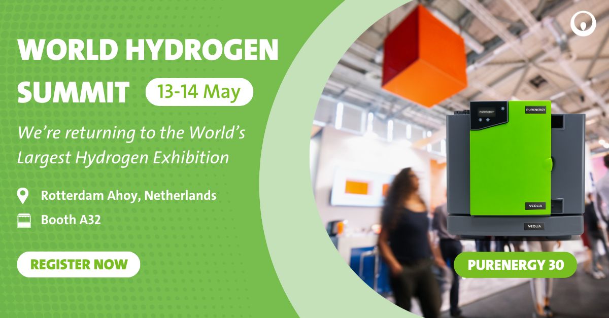 We're thrilled to announce our participation to the #WorldHydrogen2024!
Join us and discover the PURENERGY 30, a compact, high performance #water purification system ideal for PEM electrolyser systems. 

🗓️ May 13-14 
📍 @rotterdamahoy

👉 Learn more: lnkd.in/dPZFNQ-C