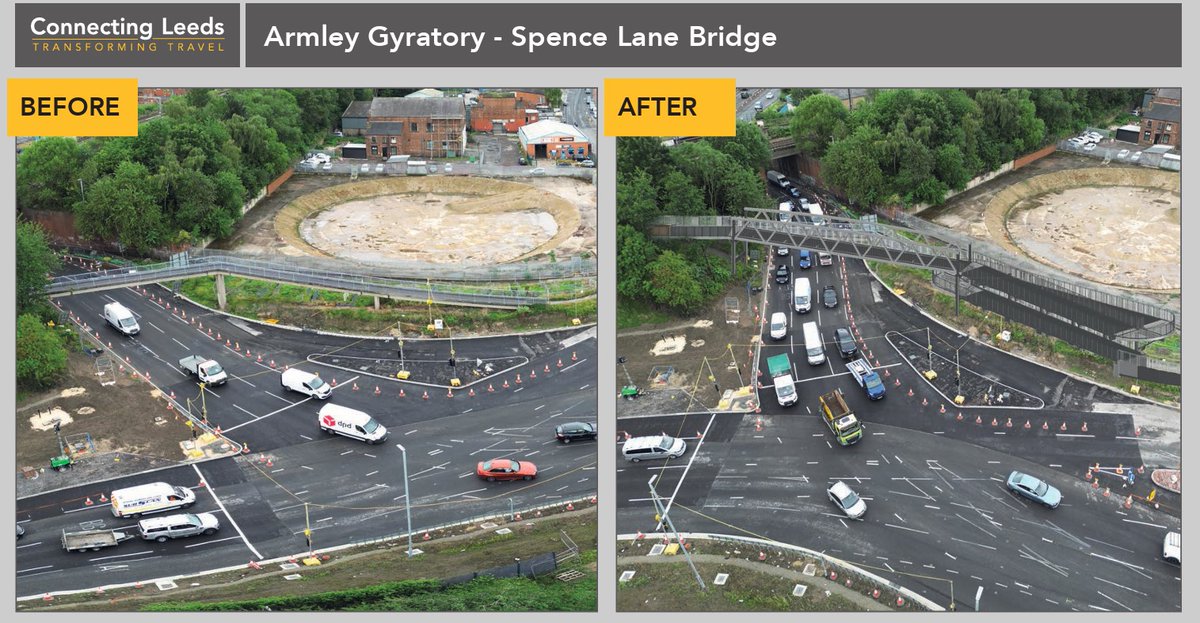 ⚠️Plan ahead: partial night-time closures around Armley Gyratory from 13-18 May (between 8pm-5.30am). The closures are necessary for the safe construction of the new Spence Lane footbridge. ↩️Diversions will be in place and signposted. Find out more: orlo.uk/E1HlC