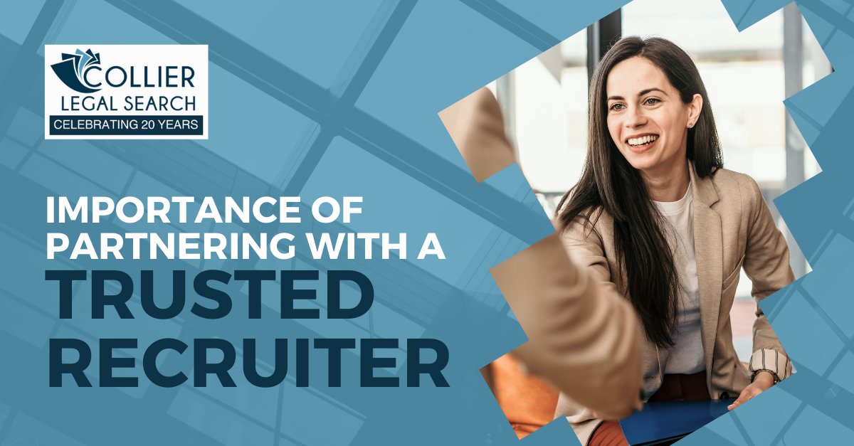 Law firms continue to face challenges in finding and hiring top professionals. Learn the advantages of working with a trusted legal recruiter and how to make the most of a partnership geared for strategic hiring. ow.ly/uMXk50RorZ5
#collierlegal #recruiter #findalegaljob