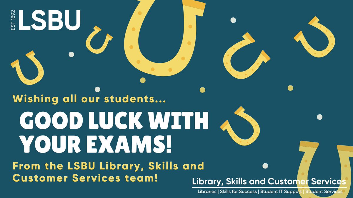 Good luck to all @LSBU students sitting exams over the upcoming week!🤞🍀 Check our Exam Tips guide to read our advice on how to prepare and manage your stress and wellbeing effectively during this time⬇️ library.lsbu.ac.uk/ExamTips