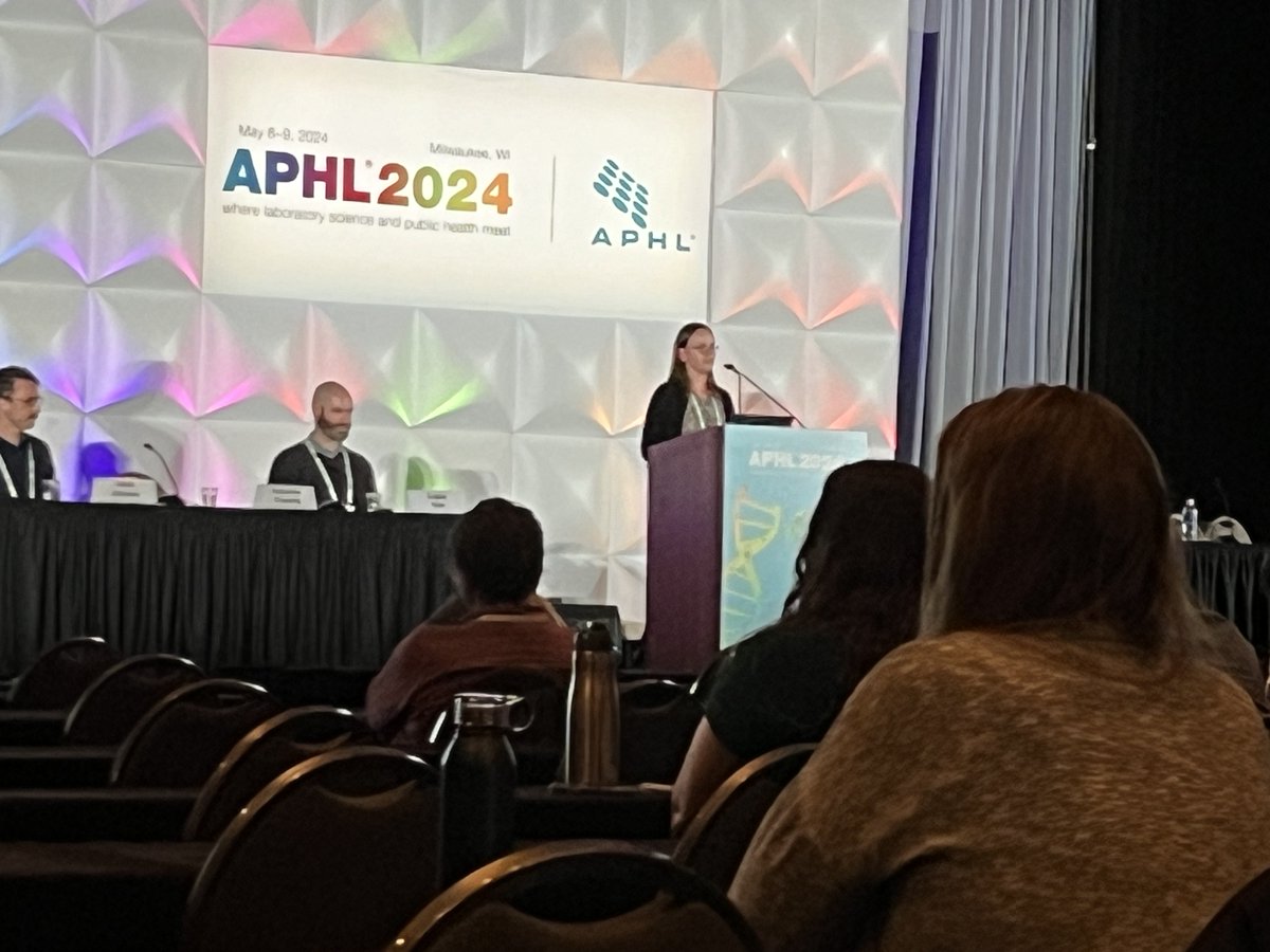 Day one of #APHL 2024 and three of our fantastic Wadsworth scientists have already taken the stage! Thank you Mr. Michael Perry, Dr. Patrick Parsons and Dr. Catharine Prussing - great work all!