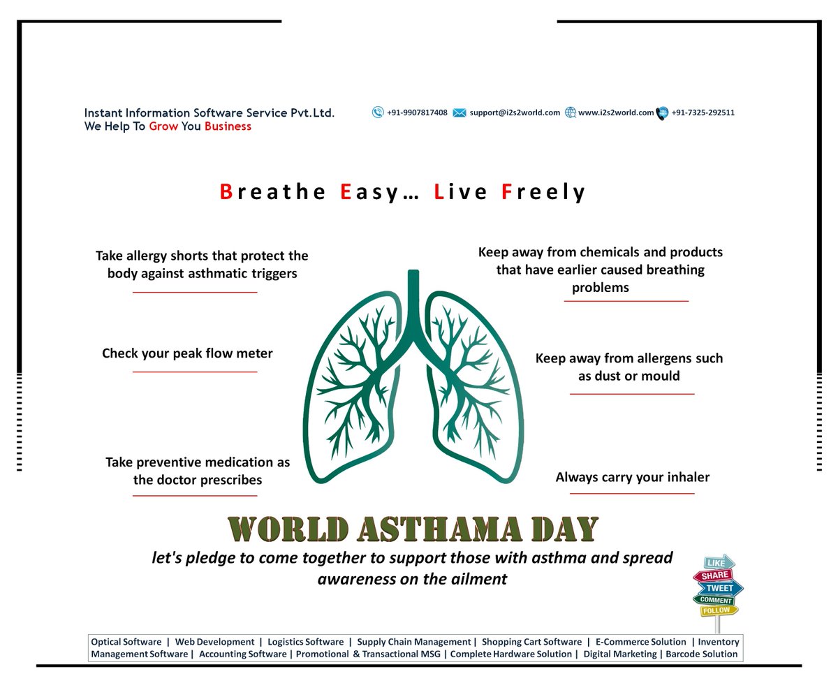 On #World_Asthma_Day remember #Asthma won't dim your shine! Stay strong, breathe freely & keep shining bright! 💥
#WorldAsthmaDay
#AsthmaAwareness
#विश्व_अस्थमा_दिवस
#Optical_software
#Opticalsoftware
#i2s2
#Optocare
#9907817408
#AaharStore
#ERP

i2s2world.com