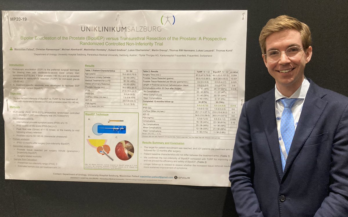 BipolEP is non-inferior to TURP for improving LUTS: Multi-center prospective randomized controlled non-inferiority trial presented at #AUA2024 @lusuardi_lukas @trwherrmann @ThomasKunit