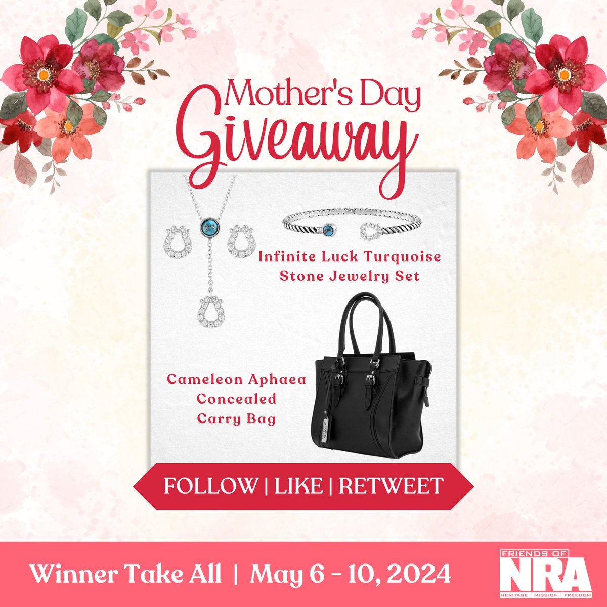 Who wants to win this set? To enter, "like" our Friends of NRA Twitter page &amp; "like" our May 6 Giveaway post! Retweet the May 6 post for an extra entry.

For rules, click here: friendsofnra.org/mdsweepstakes/

#friendsofnra #nrafoundation #giveaway #mothersday