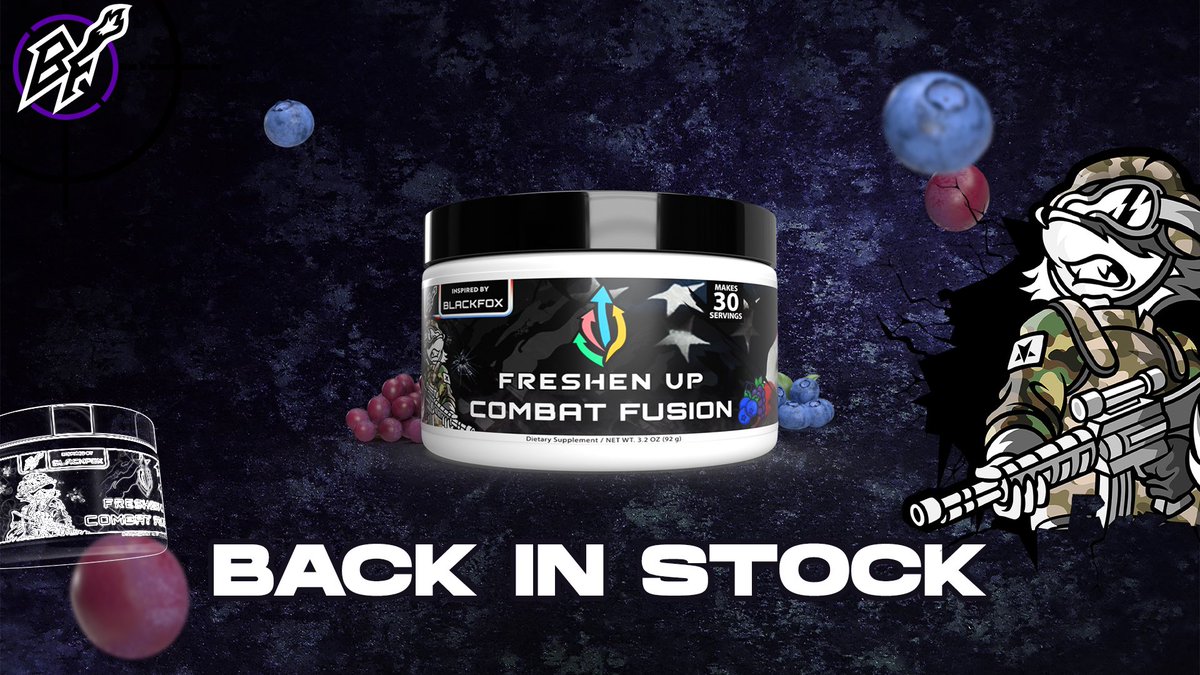 Thank you to all who continue to support Combat Fusion! There are very few bundles still available! Use code “BLACKFOX” to secure yours now and save 20% on your entire order! freshenuphydration.com/shop/p/combat-…