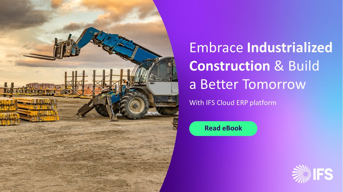 Start your digital transformation today and embrace modern methods including offsite & prefab manufacturing and #construction. Download our eBook now: ifs.link/M1tWJC