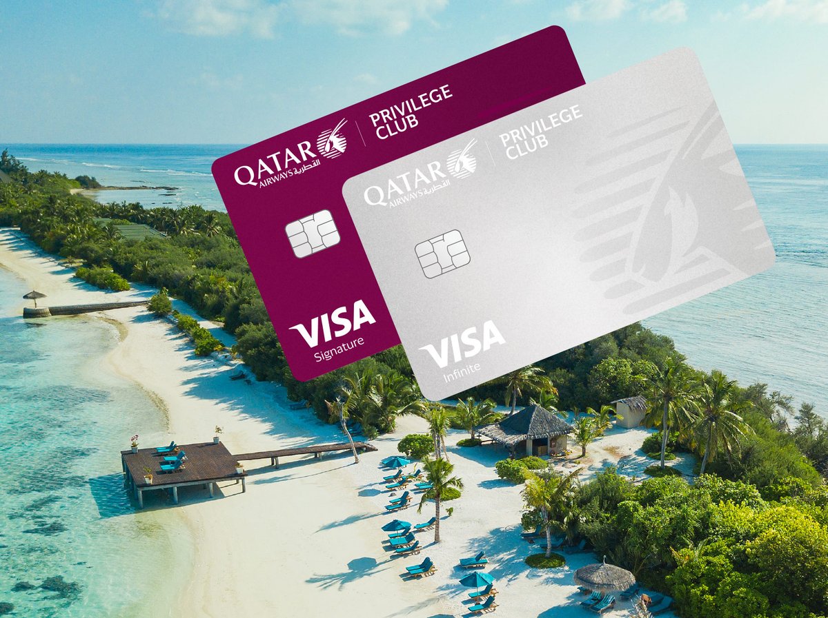 Introducing the all-new #QatarAirways Privilege Club Credit Cards in the USA. Collect up to 50,000 bonus Avios, fast-track to Silver or Gold tier, earn up to 5x Avios on flights and enjoy many more rewards and benefits. Terms apply. Learn more: qatarairways.com/press-releases…
