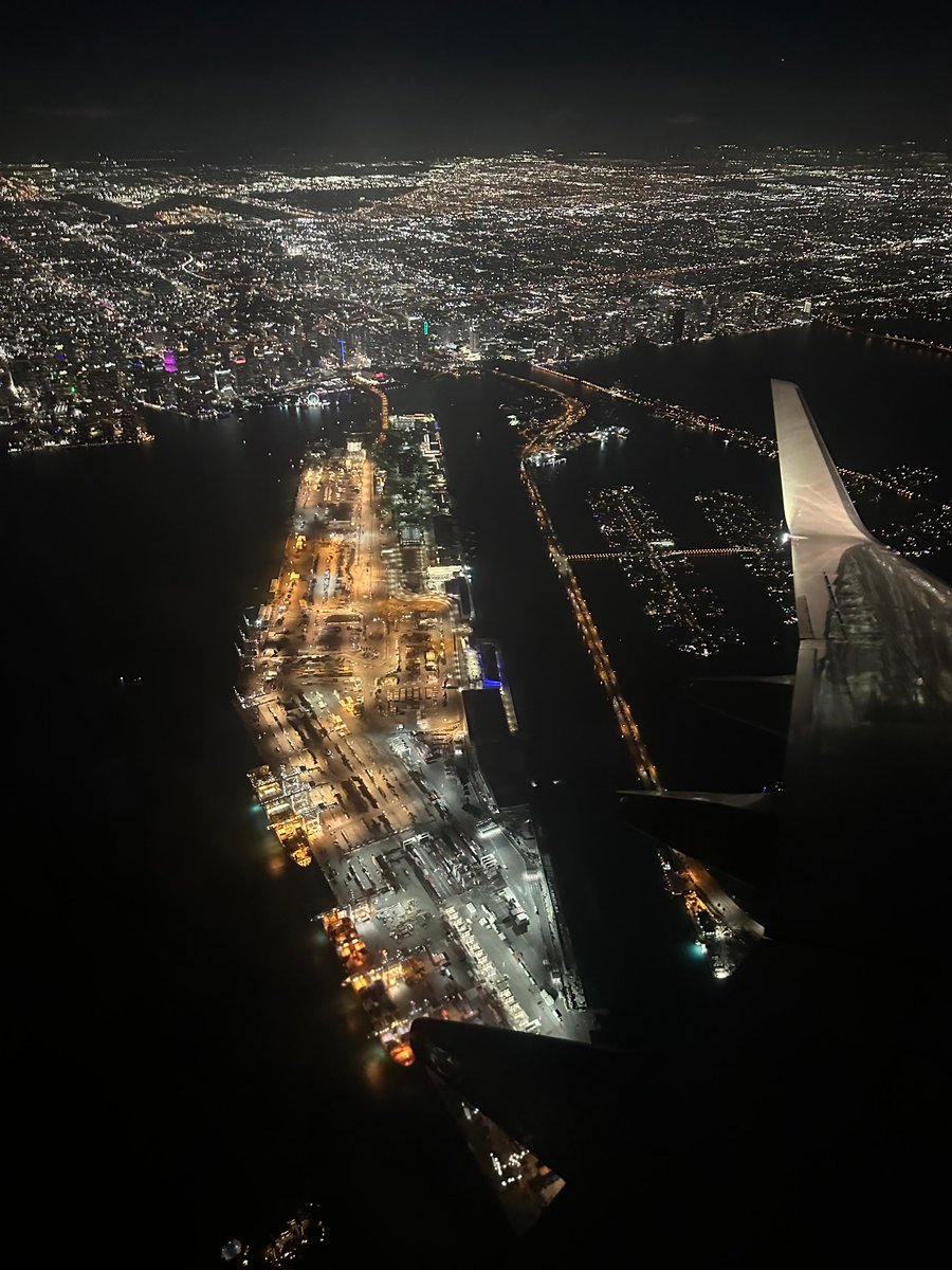 Night sky, #PortMiami lights.