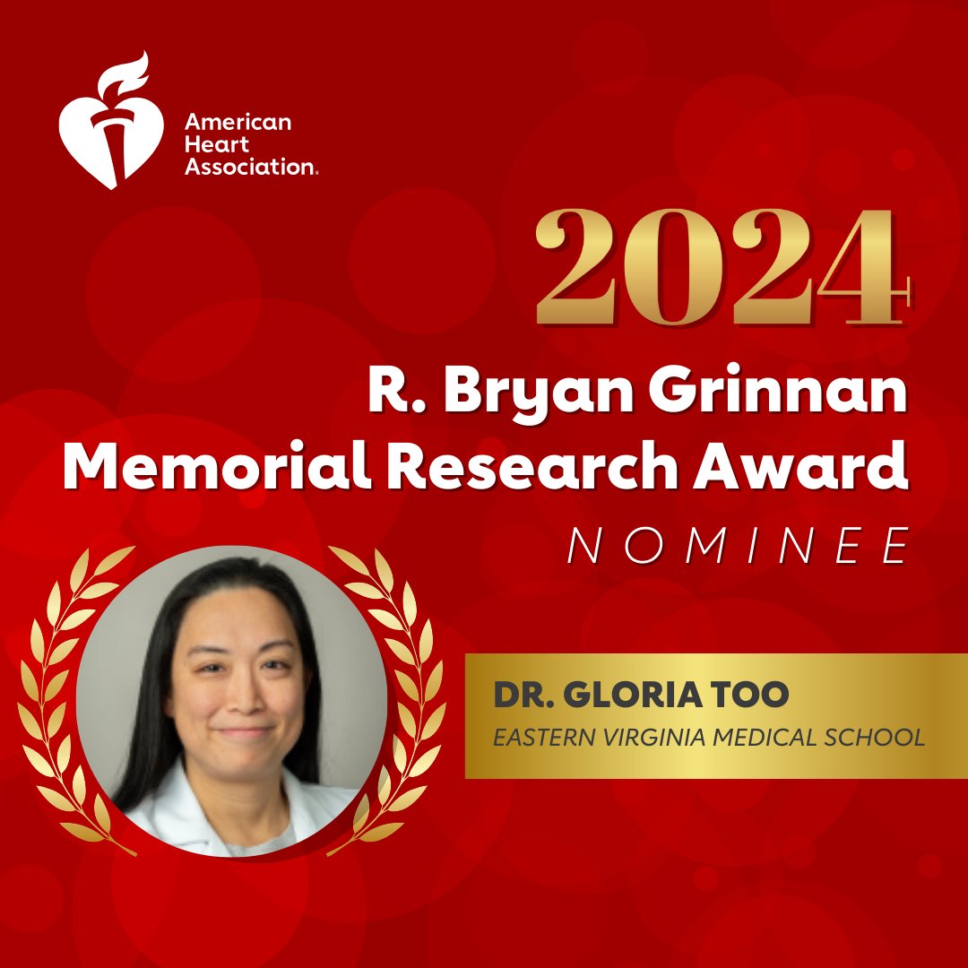 The 2024 R.Bryan Grinnan Memorial Research Award nominees are in! Join us in congratulating Dr. Petra Lynch and Dr. Gloria Too with the @sentarahealth @EVMSedu Cardio-Obstetrics Center. The R. Bryan Grinnan Award winner will be announced at the Hampton Roads Heart Ball.