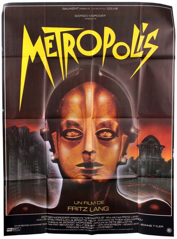 Original #vintage #poster of the day - Giorgio Moroder presents Metropolis film by Fritz Lang (1984) Freddie Mercury Loverboy Adam Ant Bonnie Tyler → antikbar.co.uk/original_vinta… #Metropolis #FritzLang #Pop #Rock #Music #Soundtrack #Rerelease #Film #SciFi #Expressionism #MoviePoster
