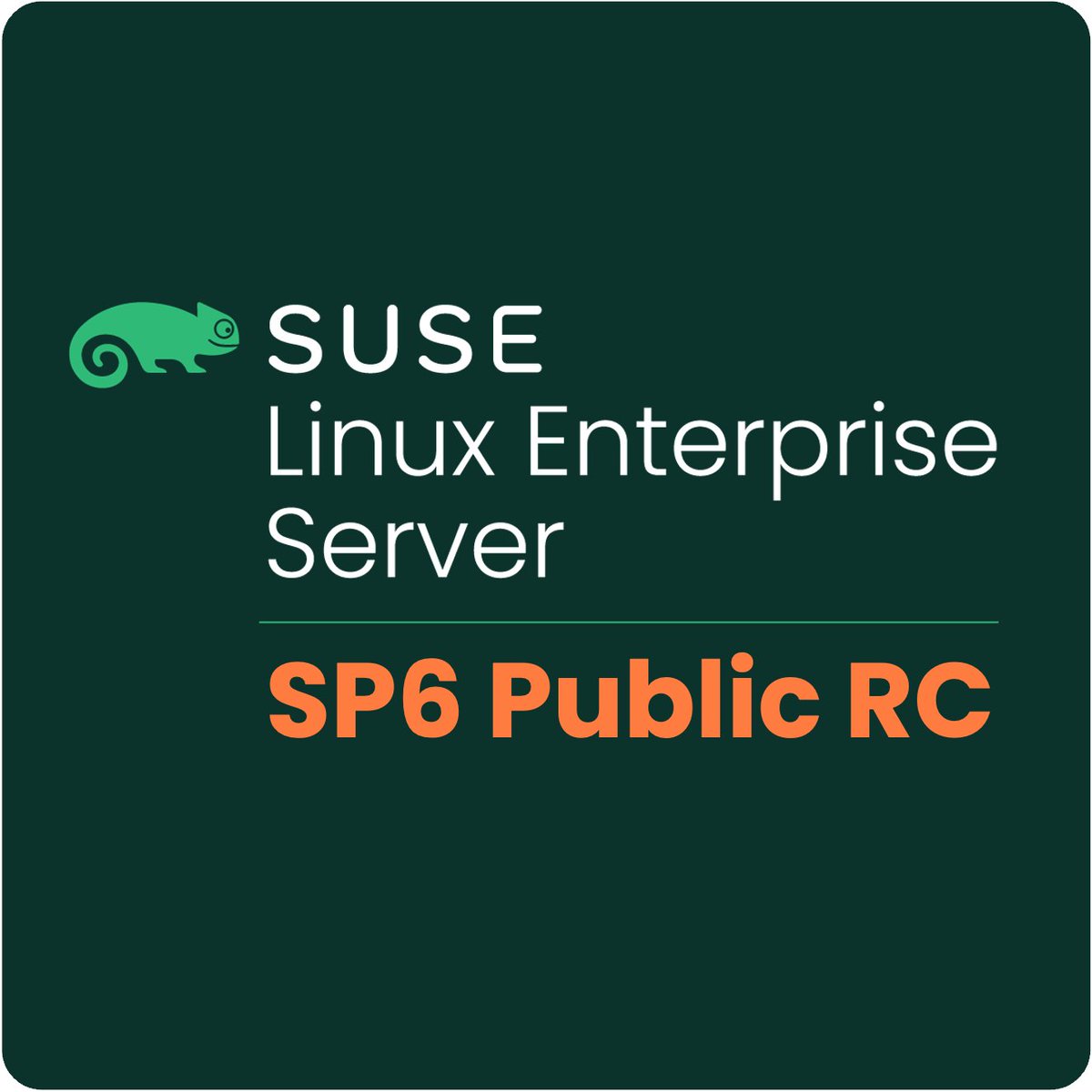 📣 #SLES 15 SP6 Public Release Candidate is now available, representing a comprehensive refresh of our flagship suite of enterprise products and extensions, including those for #SAP, #HighAvailability, #HighPerformanceComputing, and #Linux-based desktops.👉okt.to/ujRSrU