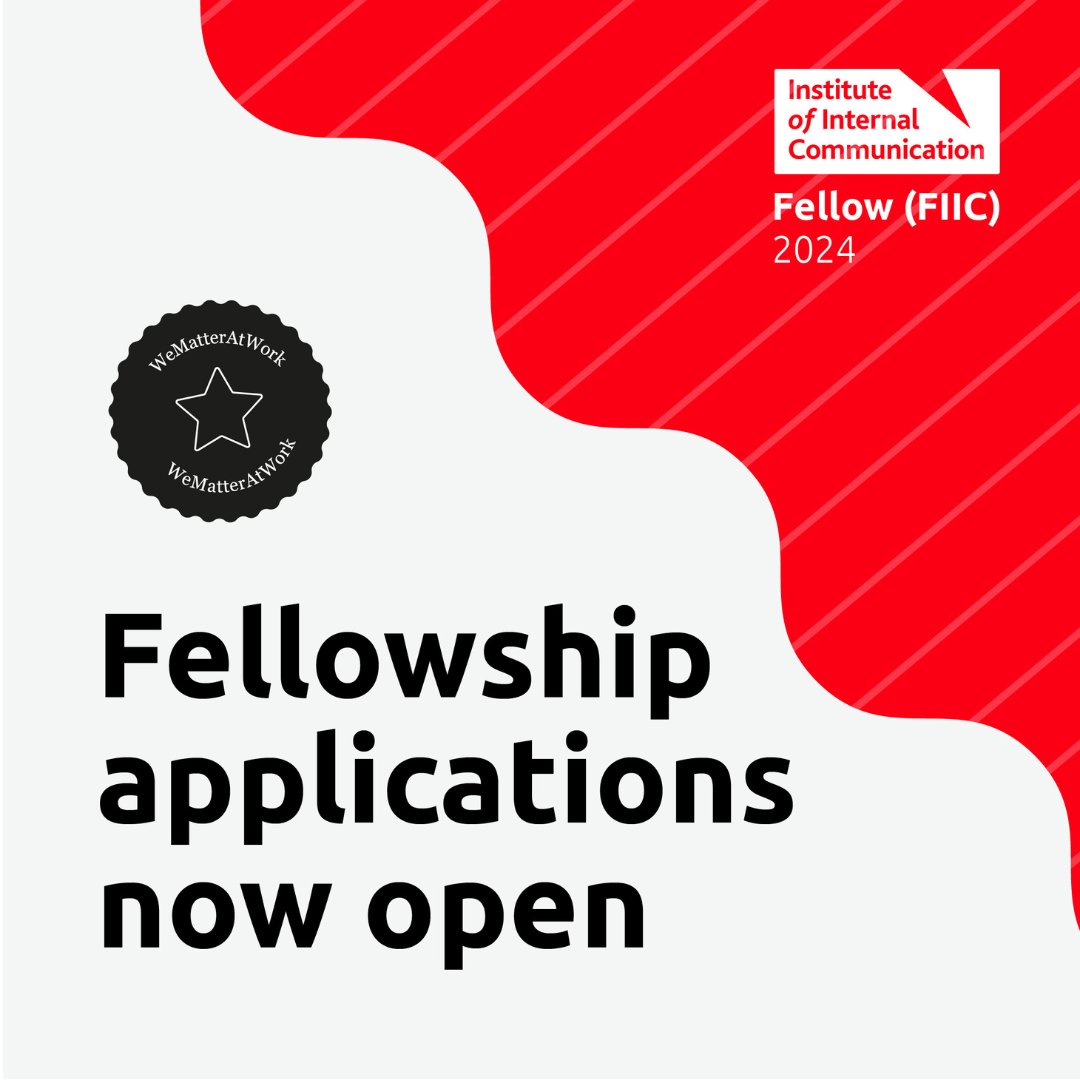 Last few days to apply to become an IoIC Fellow! Showcase your outstanding contributions to internal communication and the Institute. 📅 Deadline: 10 May 🔗Apply now: ow.ly/4sig50RvV5m #IoICFellowship #WeMatterAtWork #InternalComms