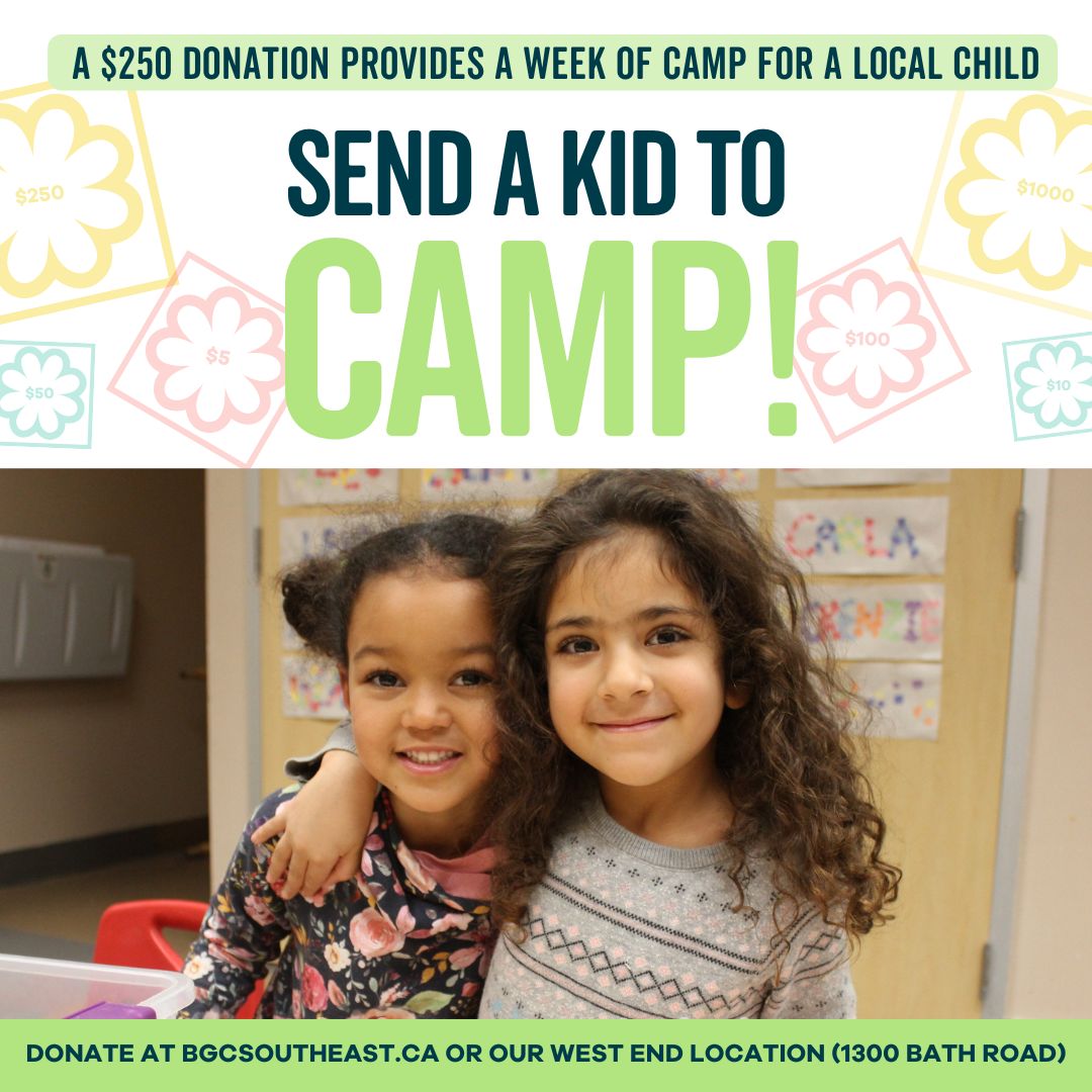 Our May Campaign has begun! Look for stories in The Kingston Whig Standard highlighting our members and amazing opportunities experienced at BGC South East. Did you know that $250 provides a full week of camp to a child? Help us reach our goal of sending 500 children to camp!