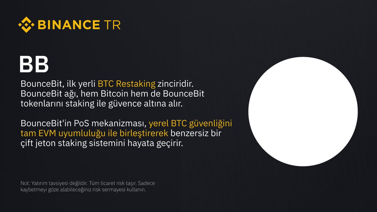 $BounceBit ile tanışın.

BB, karışık bir DeFi ve CeFi getiri mekanizmasını tanıtır, bu sayede BTC sahipleri, yerli doğrulayıcı staking, DeFi ekosistemi ve Ceffu ve Mainnet Digital tarafından desteklenen bir CeFi aynalama mekanizması aracılığıyla getiri elde edebilir.

Detaylar 👇🏻