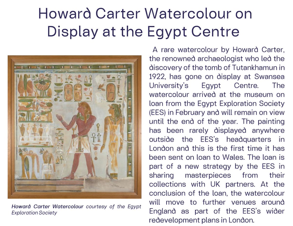 Great to see @TheEgyptCentre and @TheEES featured in the latest @WelshMuseumsFed Y Mag issue. For the full article by @CGraves88 and I, see the link below: museumsfederation.cymru/ymag/ymag-apri…
