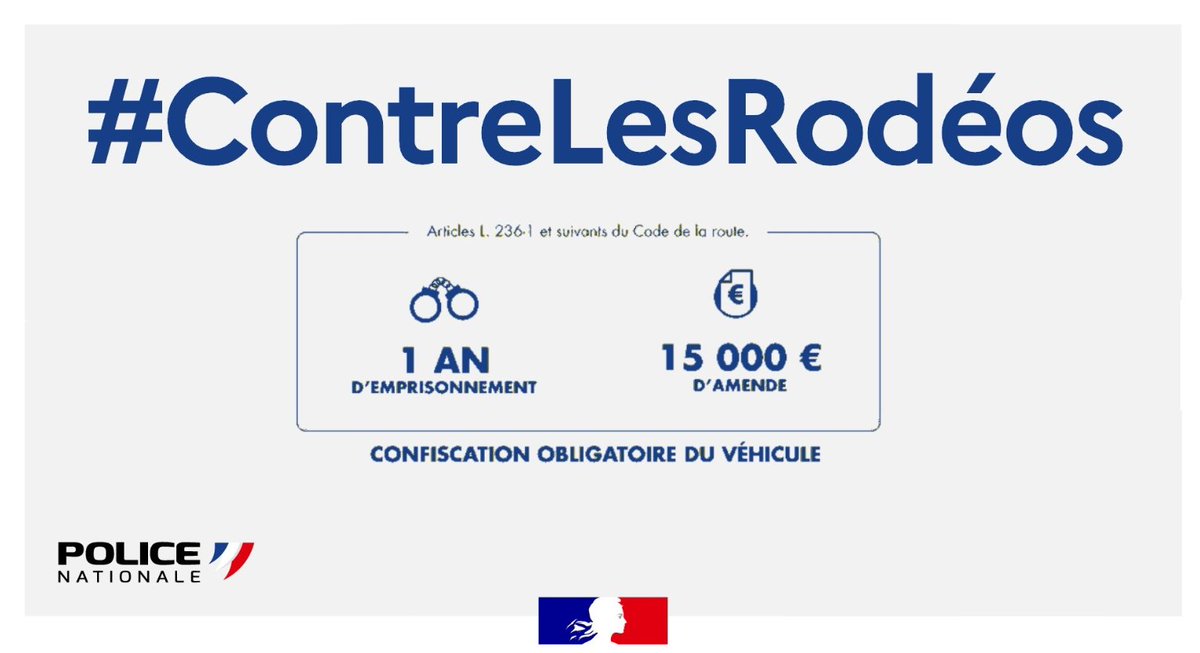 #StopAuxRodéos 🚫
Hier,  à @VilleAntony les #FDO ont mis fin à un rodéo urbain.
➡️2 individus placés en GAV
➡️Une moto saisie
⚠️Les rodéos sont interdits et dangereux.