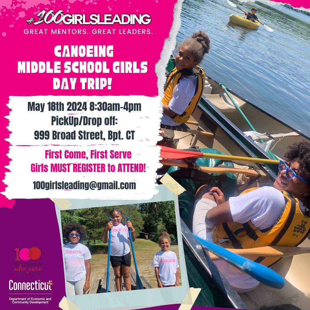 100 Girls Leading is going canoeing! 🛶💗Join them on May 18th at 8:30 am for a challenging adventure. This event is first come first serve, register now! ow.ly/WWMc50RxoUx