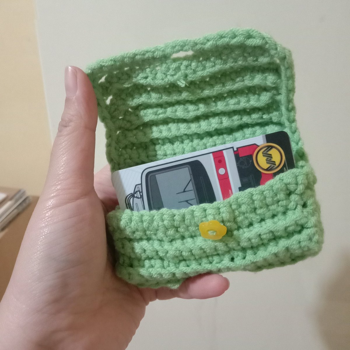 its far from perfect but still so proud of my very first crocheting project :') 💚💚💚