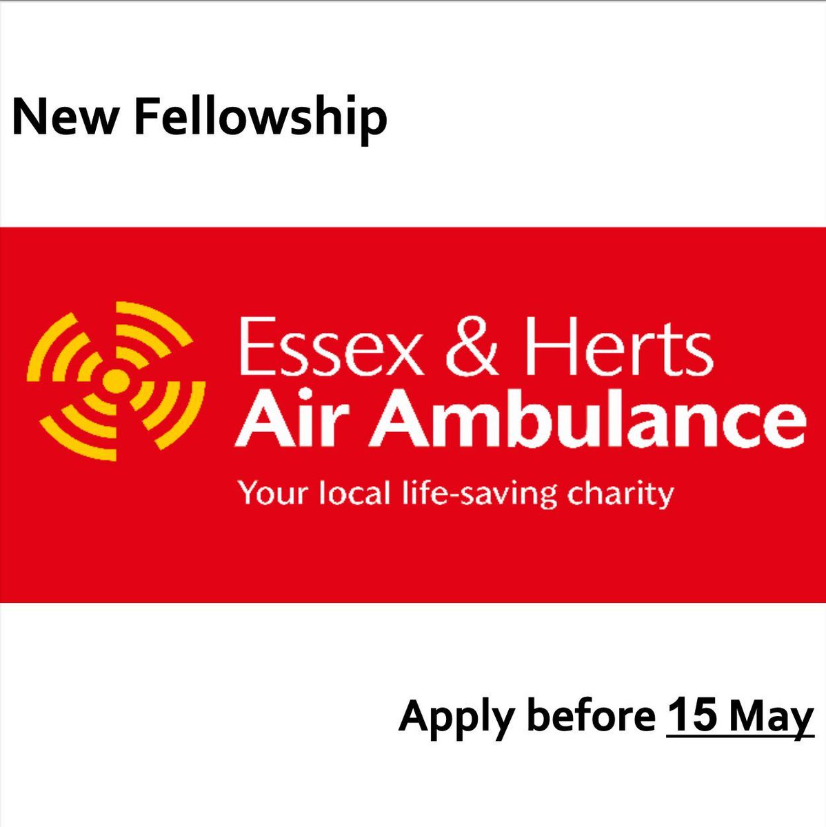 Fellowship in Virtual Reality for Prehospital Medicine 🚁🚨
Essex and Herts Air Ambulance are looking for an exceptionally motivated individual to join their team. Closing date is 15 May. ➡️ To read more visit: buff.ly/3QzedEk and buff.ly/3UO7ysb.