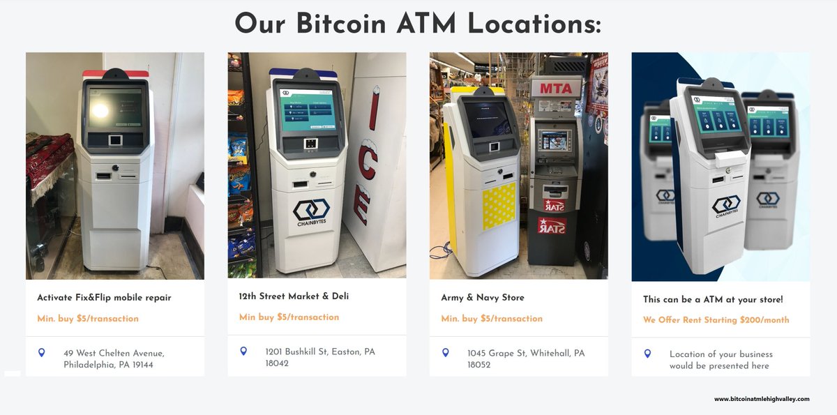 ChainBytes Bitcoin ATM at Lehigh Valley ! 😍😍 😍 Buy or sell Bitcoin via one of our Bitcoin ATMs near you.
 #bitcoin #crypto #blockchain #allentown #LehighValley #Easton #Quakertown  #bitcoinatm