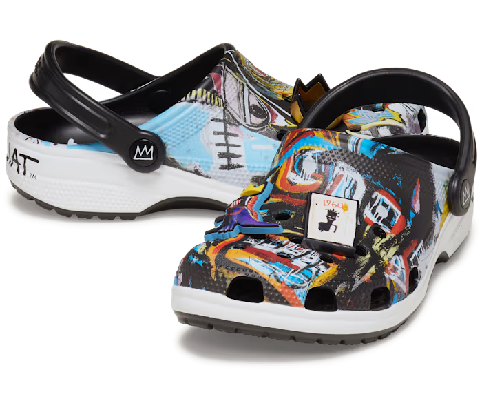 Jean Michel Basquiat x Classic Clogs is available on Crocs 📲 nicedr.ps/3wm6m6b #AD