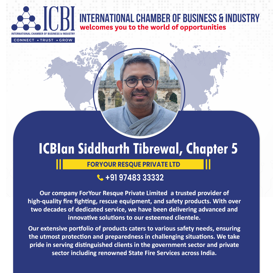 🎉 Let's give a warm ICBI welcome to our newest member, Siddharth Tibrewal! 🌟 Wishing him all the success as he joins our dynamic business chamber. Here's to thriving together! 🚀 
.
.
.
#newmember #BusinessCommunity #WelcomeAboard #ICBI #Connect #Trust #Grow #BusinessChamber