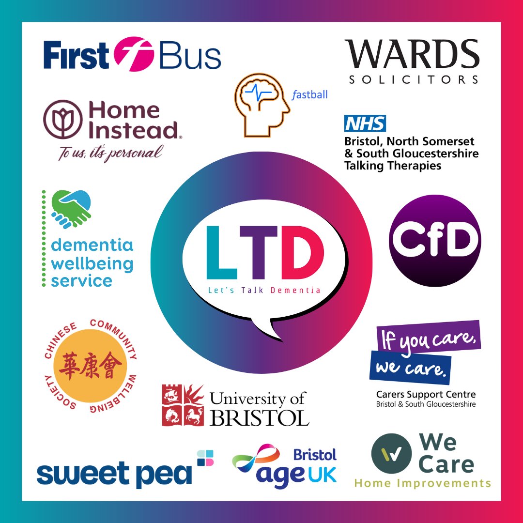 These amazing organisations and charities will be exhibiting at Let's Talk Dementia 💬 Join us at the Watershed on Sat 18th May to: 👨‍⚕️ Speak to the experts & ask questions 🎨 Join interactive sessions for people with dementia 🗣️ & more! FREE tickets: eventbrite.co.uk/e/lets-talk-de…