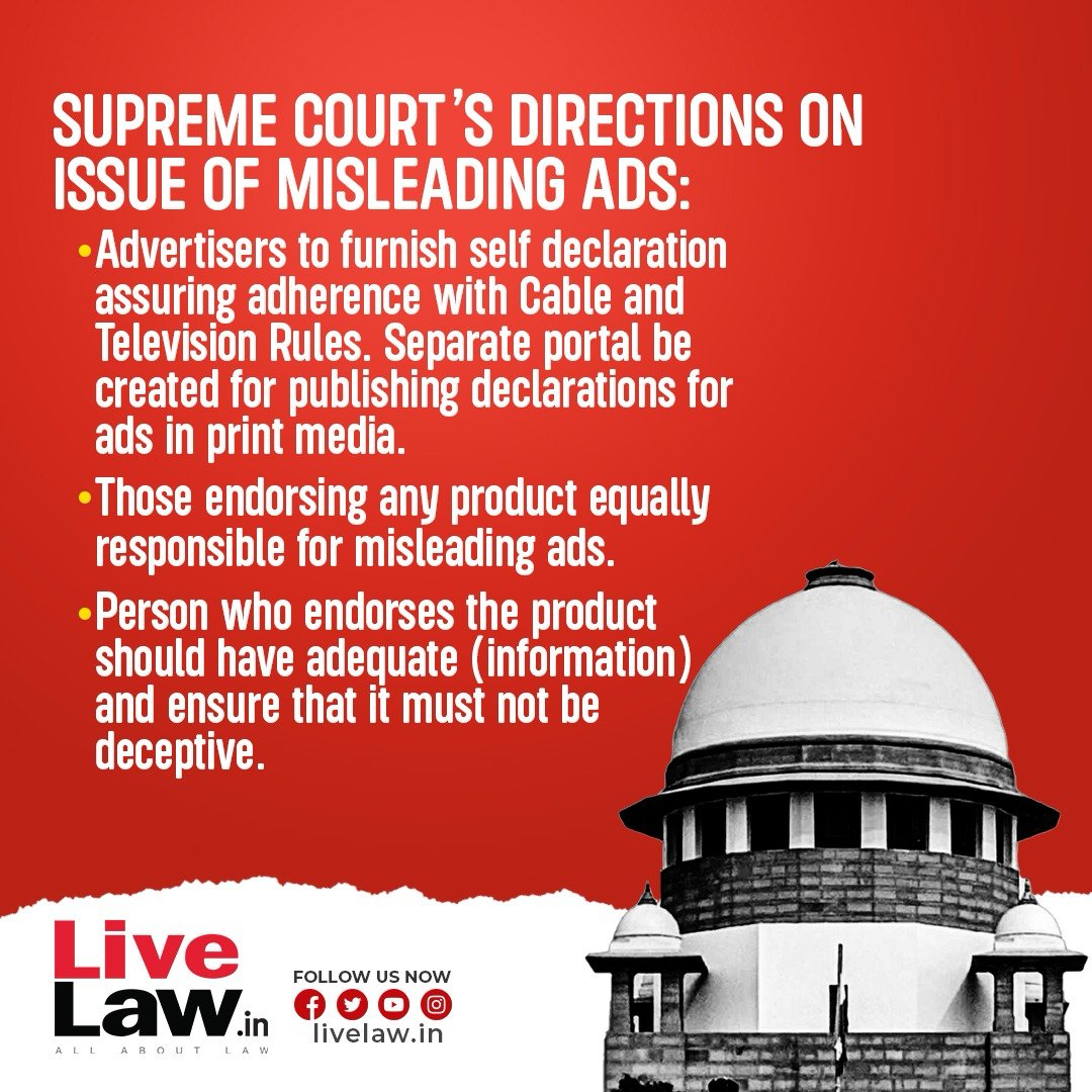 #Patanjalicase 

#SupremeCourt's directions on Misleading Ads: