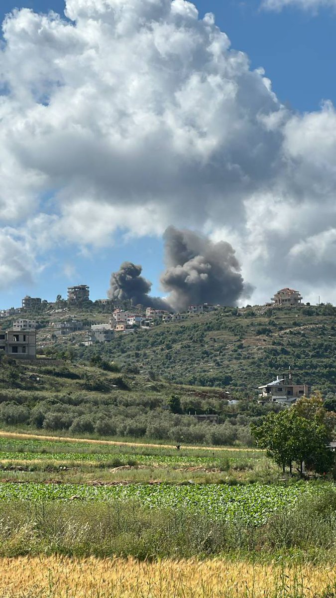 An Israeli airstrike targeted the town of Aita al Shaab south Lebanon