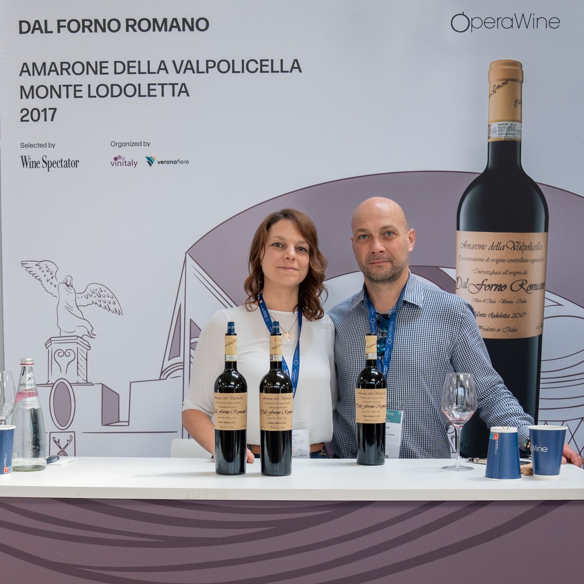 Here is the portrait of Dal Forno Romano, one of the great Italian producers selected by Wine Spectator for #OperaWine2024. During this year's Grand Tasting, they shared with guests their Amarone della Valpolicella Monte Lodoletta 2017. Congratulations! #Vinitaly2024