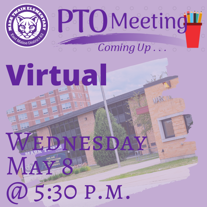 Mark your calendar and join us (virtually) for our next PTO meeting TOMORROW, May 8! Be sure to RSVP ahead of time. tinyurl.com/y8235sbp