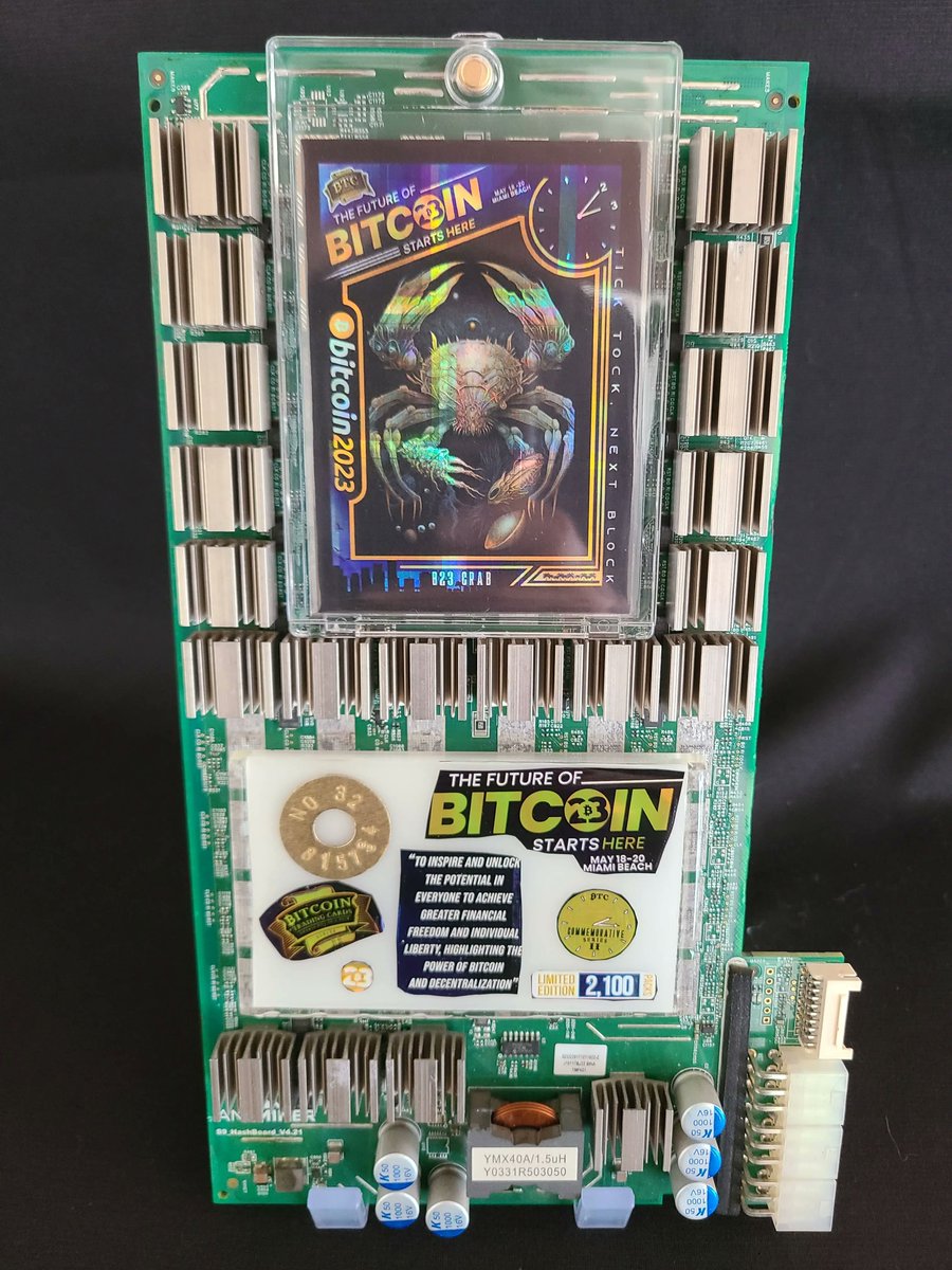 🎟️ RAFFLE S9 Display Board with B23 Crab #127/500 featuring wax from B23 Com pack and a stamped copper washer with board #32 & Block 815734 Drops TODAY in the Bitcoin Trading Cards Collection 🔗 scarce.city/raffles/raffle…